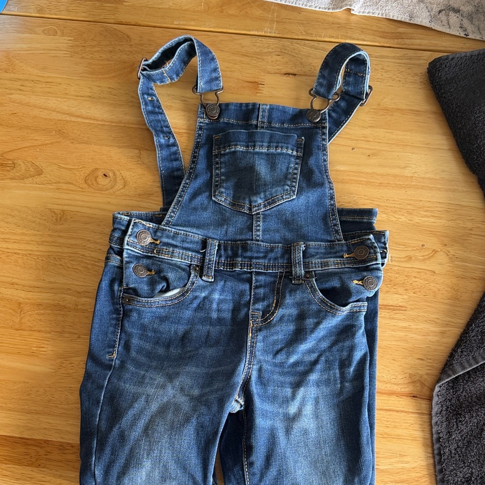 Cat & Jack Children's Denim Overalls in Medium Blue